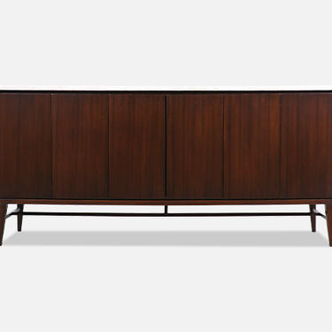 Paul McCobb &quot;Irwin Collection&quot; Dresser with Bi-Folding Doors & Marble Top for Calvin Furniture