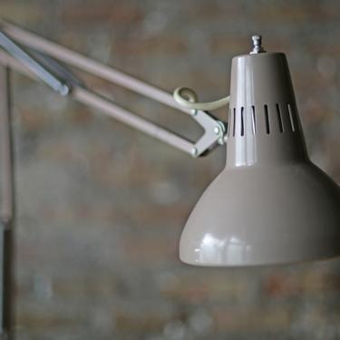 mid-century modern drafting medical lamp by Luxo, vintage industrial floor lamp on casters 