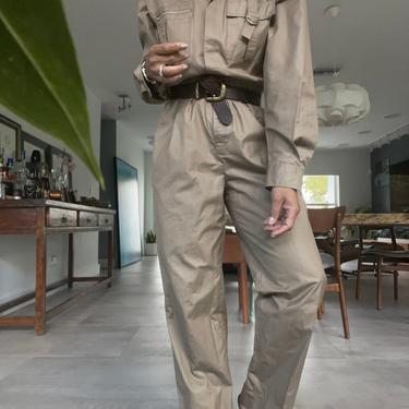 vintage minimalist oversized cotton  jumpsuit 