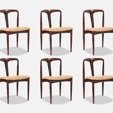 Johannes Andersen "Juliane" Rosewood Dining Chairs by Uldum Møbelfabrik 