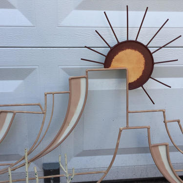 Curtis Jere Signed Desert Sunset Metal Wall Art Sculpture 