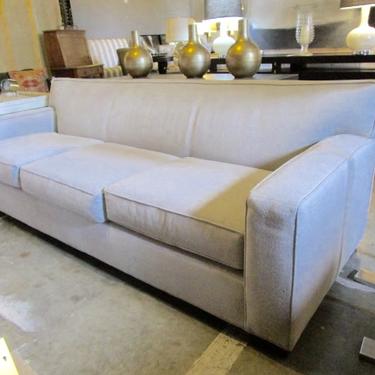 MITCHELL GOLD JEAN LUC SOFA IN RIDLEY STEEL FABRIC