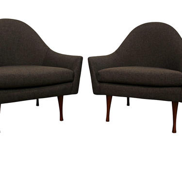 Pair of Rare Mid-Century Danish Modern Paul McCobb Symmetric Group Lounge Club Chairs 
