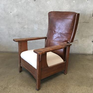 Vintage Leather Mission Style Recliner