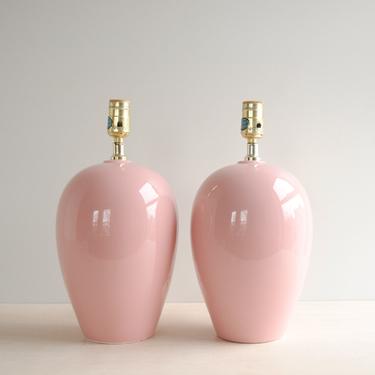 Vintage Pink Ceramic Table Lamp 