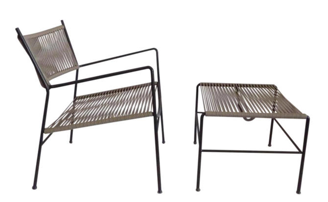 Outdoor Patio Chair And Ottoman Mid, Vintage Modern Outdoor Furniture