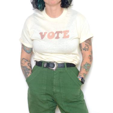 Vintage 70's VOTE Graphic T-Shirt Sz M 
