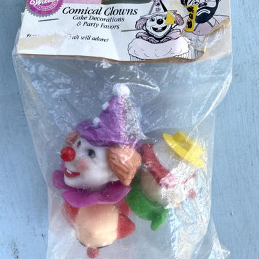 Original Package Comical Clowns Cake Decorations Party Favors by Wilton 