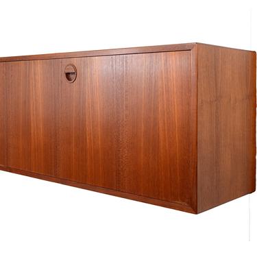 Teak Floating Desk or Bar Cabinet for a HG Furniture, Hansen Guldborg Wall unit Danish Modern 