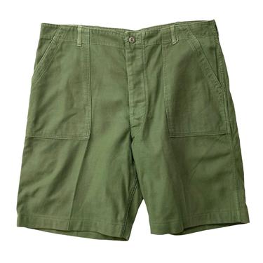 Vintage 1960s US Army OG-107 Shorts ~  measure 39 Waist ~ Field Trousers / Pants ~ Vietnam War ~ Named 