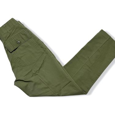 Vintage 1970s US Army OG-507 Field Trousers / Pants ~ measure 25 x 29.25 ~ Post Vietnam War ~ 25 Waist ~ Fatigues 