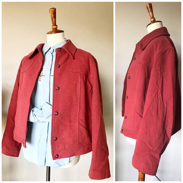 Vintage Rust red crop jacket all sizes 