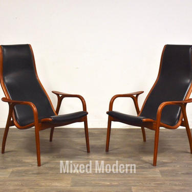 Lamino Lounge Chairs by Yngve Ekström for Swedese Møbler - A Pair 