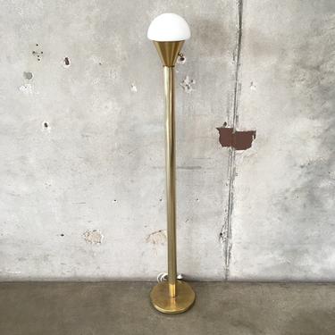 Vintage Gold Floor Lamp With Mushroom Top
