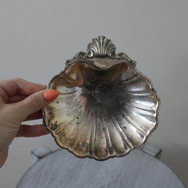 Vintage Silver Shell Dish 