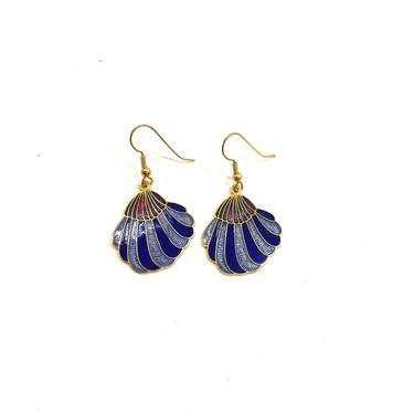90s enamel shell earrings 