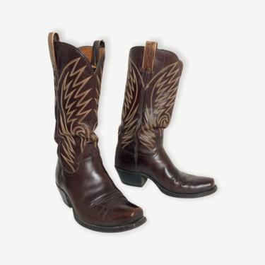 Vintage DAN POST Cowboy Boots ~ size 9 1/2 D ~ Western ~ Rockabilly ~ Biker ~ 