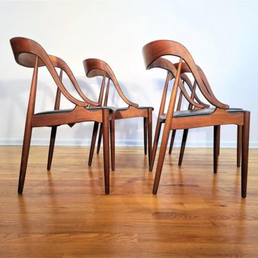 Mid Century Set of Four Johannes Anderson Dining Chairs 