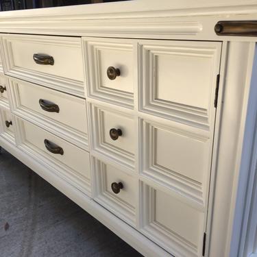 SOLD! Solid Wood Buffet in Antique White by CalVintageDesigns