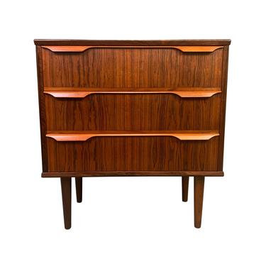 Vintage Danish Mid Century Modern Rosewood Chest of Drawers - Nightstand 
