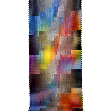 John Gunther Mid Century Woven Fabric Wall Tapestry - mcm 