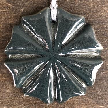 Modern Ceramic &quot;Starfish&quot; Ornament, Ceramic Wall Hanging, Glossy Deep Teal/ Green 