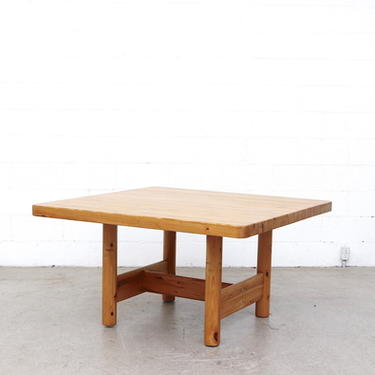 Square Rainer Daumiller (attr) Pine Table for Hirtshals Savvaerk