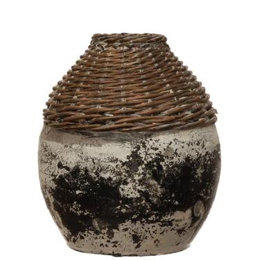 Distressed Clay Vase - Small