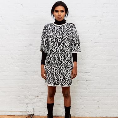 Carolina Herrera Leopard Print Jacquard Dress, Size XS