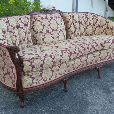 French Carved Long Solid Wood Sofa Couch 1649X