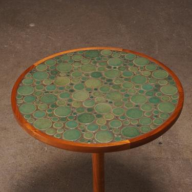 Martz Ceramic Coin Ceramic Tile Side Table 