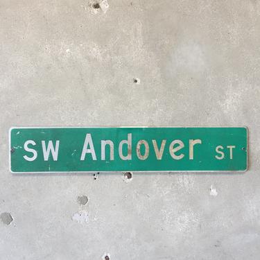 Vintage Seattle St Sign SW Andover St