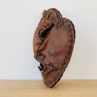 Vintage Leather Baseball Glove Earl Torgeson MacGregor Gold Smith G 154 Trapper Mitt 