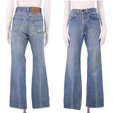 80s LEVIS 517 Orange Tab worn in jeans 30 / vintage 1970s 1980s vintage Levis flares pants 31 x 34 