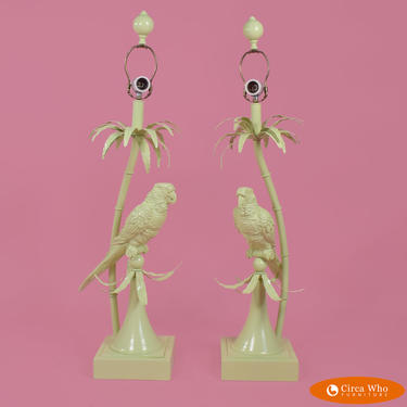 Pair of Parakeet Table Lamps