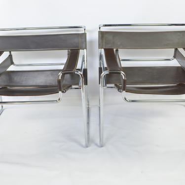 Early Reproduction Pair of Wassily Chairs by Marcel Breuer 