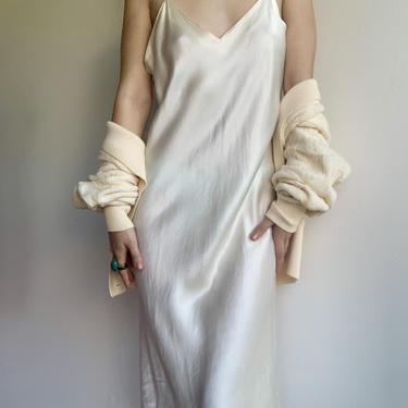 Ivory Silk Slip Dress 