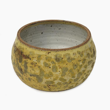 Doris Rudoff Ceramic Vase Studio Pottery Mid Century Modern MCM MOD Art Stoneware Yellow Large Size 