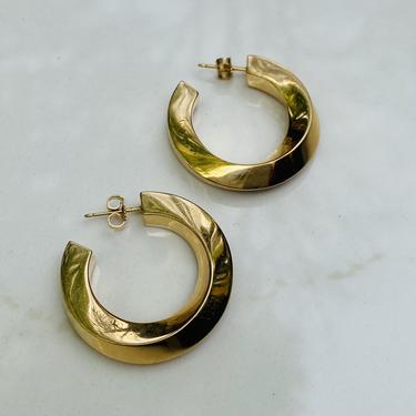 Vintage Tiffany &amp; Co Gold Twisted Hoops