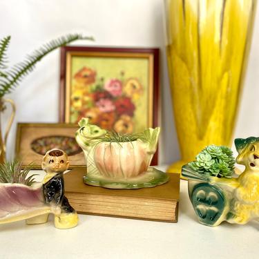 Vintage Shawnee USA Ceramic Planters - Pixie, Frog &  Dog | Retro Succulent Planters | Indoor Planter Pots by TheBrassFig