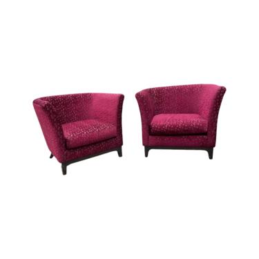 Polka Dot Velvet Club Chairs (Pair Available Priced Individually)