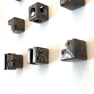 Kaiser Suidan Ceramic Cubes Modern Art Wall Sculpture 15 pieces 