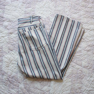 70s Levis Sta Prest Striped Pants Flared Bell Bottoms Size S / M 
