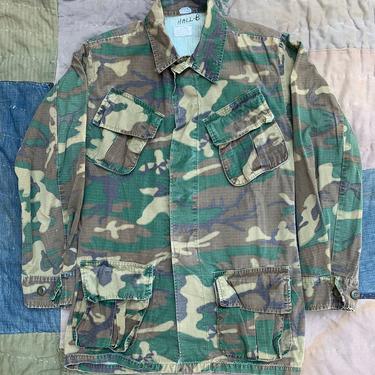 NAMED 1970 Vietnam ERDL Jungle Jacket XSmall Reg Slant Pocket USMC Army Hall Poplin Ripstop Camo Camouflage Fatigue 