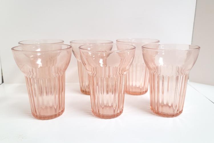 Set of 6 Pink Deoression Glasses