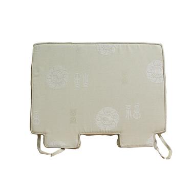 A3 Oriental Light Cream Beige Fok Fabric Rectangular Seat Cushion Pad ws608S