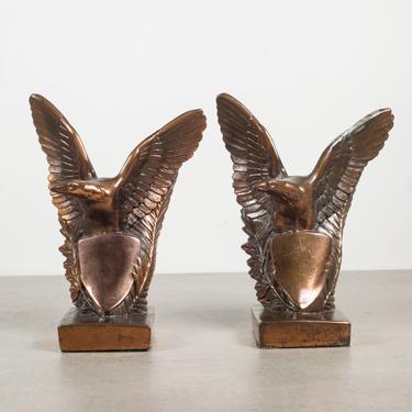 Bronze Plated Eagle Bookends c.1940