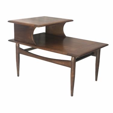 Free and Insured Shipping Within US - Vintage Mid Century Modern Solid Wood Table Stand 