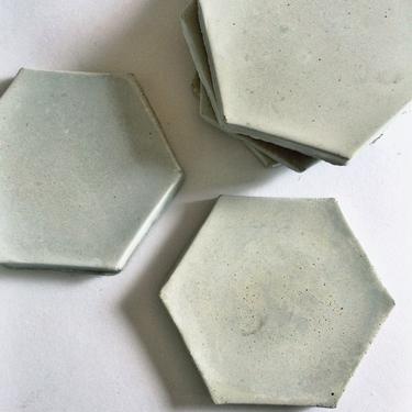 Rustic Hexagon Concrete Coaster (Set of Four) 