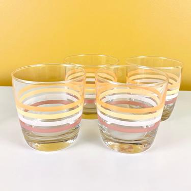 Set of 4 Striped Glasses (2 sets available) 